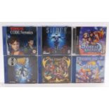 Six Dreamcast video games to include Skies of Arcadia, Soul Fighter, MDK2, Silver, Gun Bird 2, and