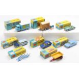 Corgi Toys boxed model group of 8 comprising No. 435 Karrier Bantam Produce Van, No. 302 MGA