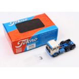 Tekno No.63678 1/50th scale model of a Volvo F89 6x2 Tractor Unit, finished in white and blue,