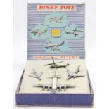 French Dinky Toys No. 60 Coffret Avions aircraft set, includes Mystere Vautour; Sikorsky and