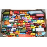 One tray containing a collection of mixed playworn Husky Matchbox 1/75 series and similar scale
