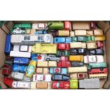 One tray containing a collection of playworn Dinky Toy diecasts to include Vega Major luxury