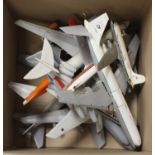 A collection of large scale plastic, wooden and scratch-built model passenger aircraft to include