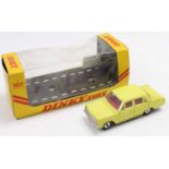 Dinky Toys No. 151, Vauxhall Victor 101, yellow body with a cream interior and spun hubs, in the