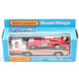 Matchbox Lesney Super Kings K2 Car Recovery Vehicle, comprising a white cab, metallic champagne gold