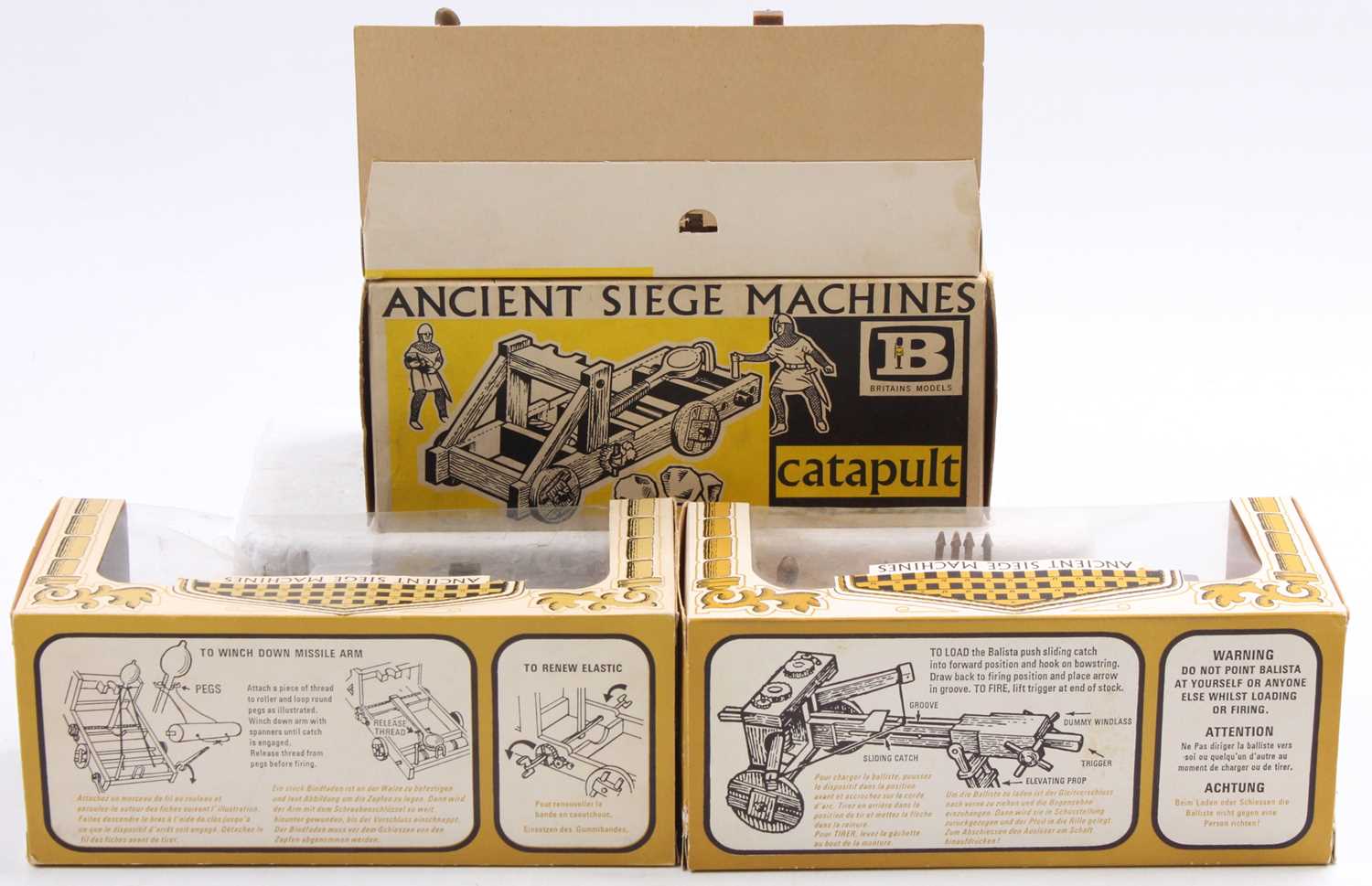 A collection of Britains Ancient Siege Machines, boxed gift sets to include 2x No. 4675 Catapult and - Image 2 of 2