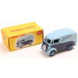 Dinky Toys No. 465 Morris Commercial delivery van in "Capstan" livery, comprising a two-tone blue