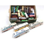 One tray containing a collection of mixed playworn and repainted Dinky Toys, Tekno and similar,