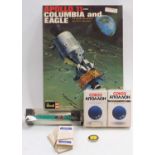 Revell Apollo 11 - Columbia and Eagle 1/96th scale plastic kit, together with a model of Post Office