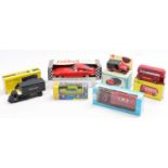 A collection of mixed vintage diecast comprising 2x Budgie Toys No. 702 Scammell Scarab, with one in