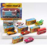 A collection of Matchbox Lesney Superfast and King Size models comprising a Super Kings K14 Scammell