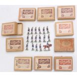 Ten various Kieler Zinnfiguren lead flat soldier sets, all housed in original boxes, to include