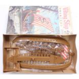 Aurora No.320-260 plastic Viking Ship kit, un-made example in original card boxThe plastic bag is