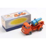 Dinky Toys No. 960 Albion Lorry Mounted Concrete Mixer, orange body, blue/yellow rotating rear mixer