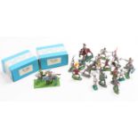 Collection of Britains Swoppets, Deetail and Timpo plastic knight figures, to include a boxed