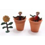 Luntoy Bill and Ben The Flowerpot men figure group, comprising bill and ben, weed and 2 pots,