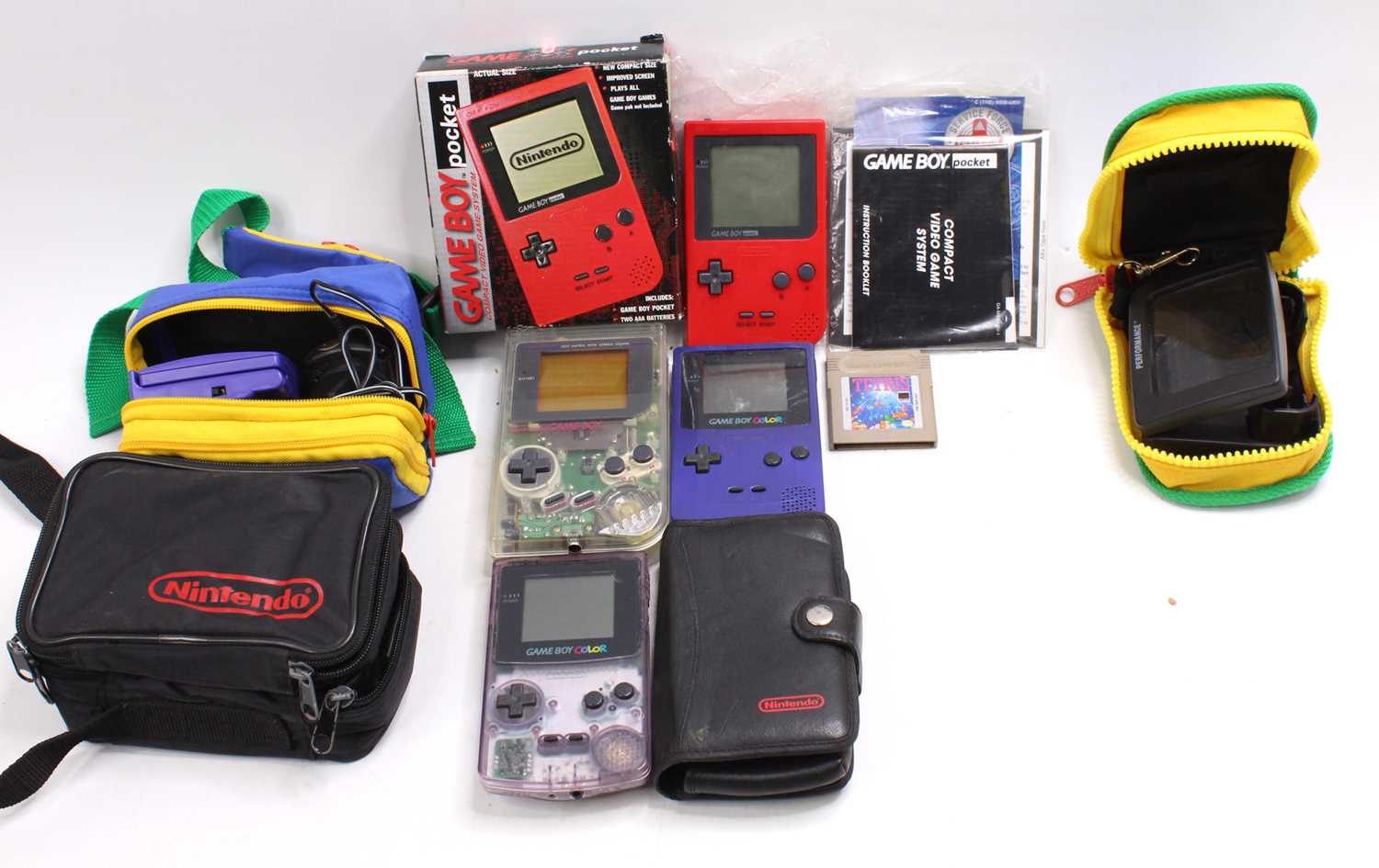 A collection of various boxed and loose Nintendo Game Boy related products to include a Nintendo