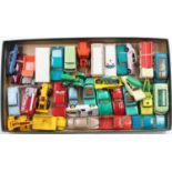 A collection of Matchbox Lesney 1-75 vehicles, with examples including No. 32 E Type Jaguar, No.