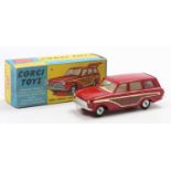 Corgi Toys No. 491 Ford Consul Cortina Super Estate car finished in bright red with brown side