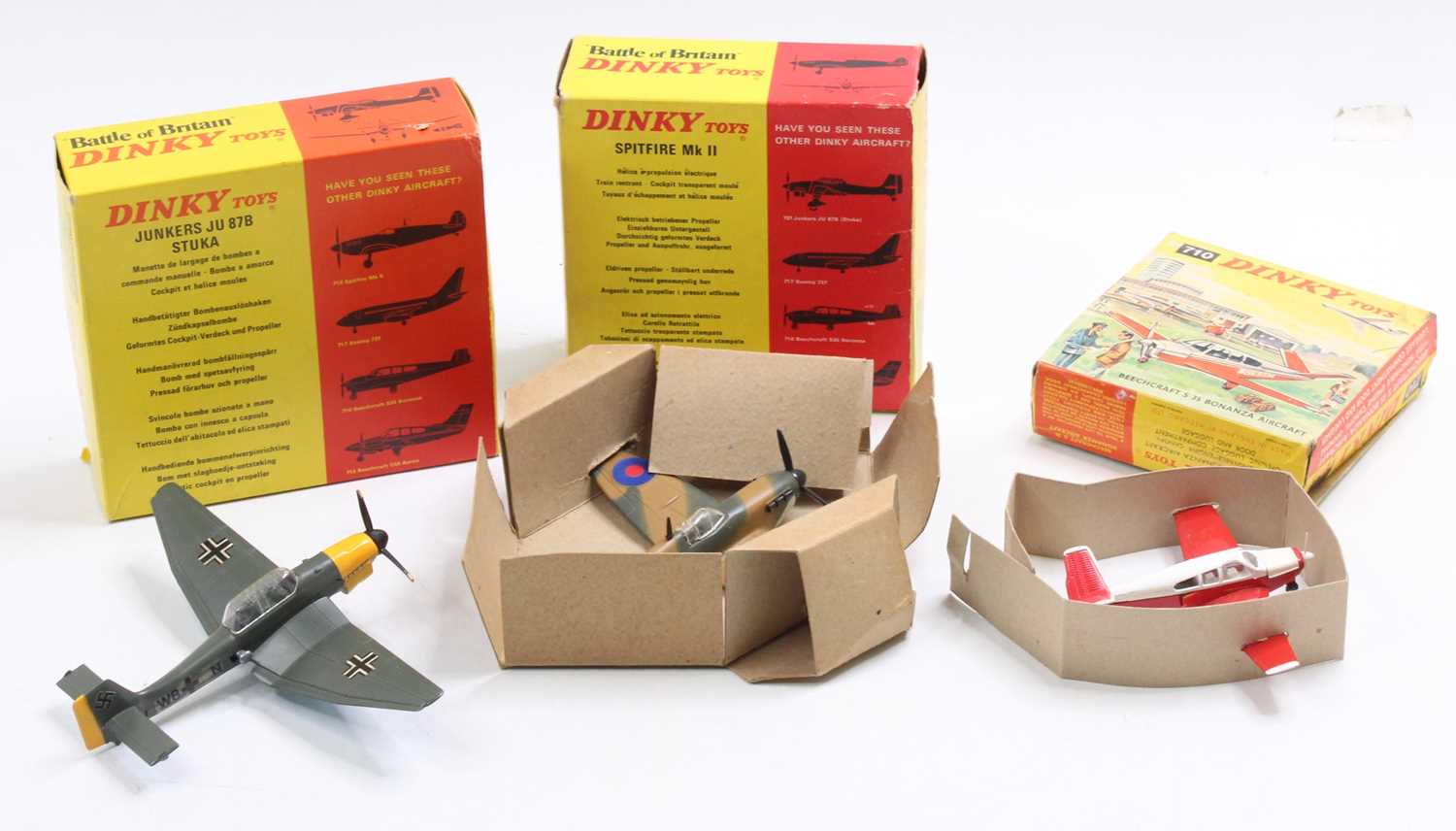 Dinky Toys boxed aircraft from the film "The Battle of Britain" comprising No. 719 Spitfire Mk.II in - Image 2 of 2