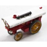 Matchbox Lesney Models of Yesteryear Y9 Fowler Showmans Engine comprising a red body, with a white