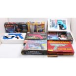 One box containing a collection of Sega, Play Station, and Mega Drive related gaming system/