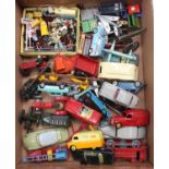 A tray containing a quantity of mostly Dinky Toys, examples include a No. 482 Bedford Van with "