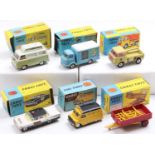 Corgi Toys mixed group of play-worn boxed models including No. 420 Ford Thames Airborne Caravan, No.