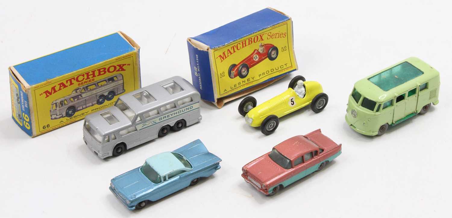 A small collection of Matchbox Lesney 1-75 diecast with 2 boxed models - No. 66 Greyhound Bus with