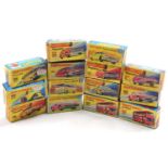 14 boxed Matchbox Lesney Superfast 1-75's, with examples including No. 54 Ford Capri, No. 57