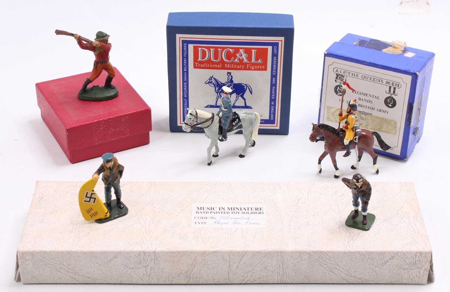 A collection of white metal military miniatures to include Music in Miniature assorted Royal Air