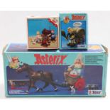 A collection of 3 boxed CEJI Asterix models comprising No. 006251 Cesar and Cleopatra's motorised