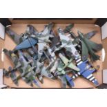 20 various boxed mixed WWII and Cold War plastic and wooden kit built model aircraft, models in