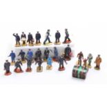 Collection of Dinky, Crescent and similar railwayman and workman figures, to include 0 and 00