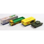 A Dinky Toys No. 934 Leyland Octopus Wagon comprising of yellow cab and chassis with green back