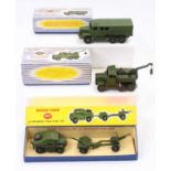 Dinky Toys military group of 3 comprising No. 689 Medium Artillery Tractor, No. 661 Scammell