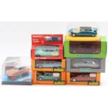 A collection of Citroen 1/43rd scale diecast model cars, with specific examples including a Politoys