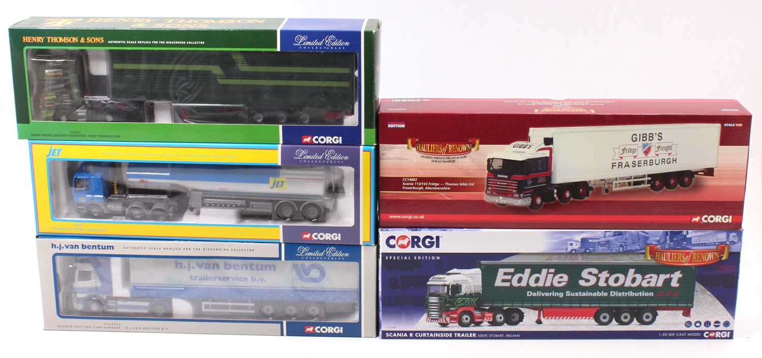 Corgi Hauliers Renown and 1/50th scale road transport diecast group, 5 various examples, all as
