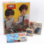 A 1960s Lego No. 810 Town Plan gift set, comprising of a large card divided box with fold-out
