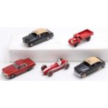 Dinky Toys and Spot On mixed diecast group comprising 2x French Dinky No. 24X Ford Vedette Taxi, No.