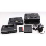 A collection of Sega related loose consoles to include a Sega Mega Drive with Mega-CD extra, a