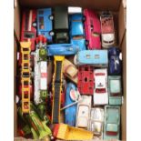 One tray containing a collection of mixed playworn vintage diecast to include Corgi Toys, Dinky