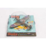 Dinky Toys No. 719 Spitfire Mk.II, camouflage brown, green with "RAF" roundels, sold with its