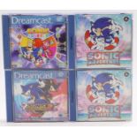 Four Dreamcast Sonic related video games to include two copies of Sonic Adventure, Sonic Shuffle,