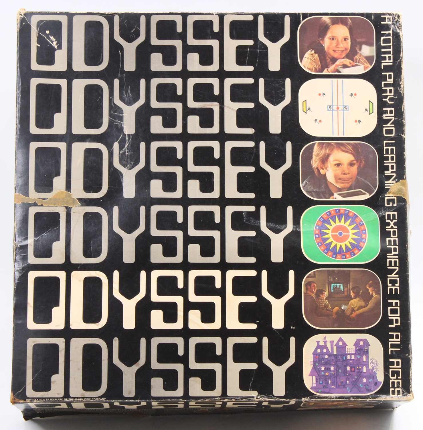 A Magnavox vintage 1972 Odyssey ITL200 electronic gaming system, housed in the original