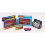 A collection of boxed Matchbox Toys comprising a No. 54 Ford Capri in maroon, 2x King Size K15 The