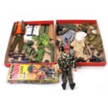 A collection of vintage Palitoy Action Man including a boxed Eagle Eyes Soldier, with uniform,