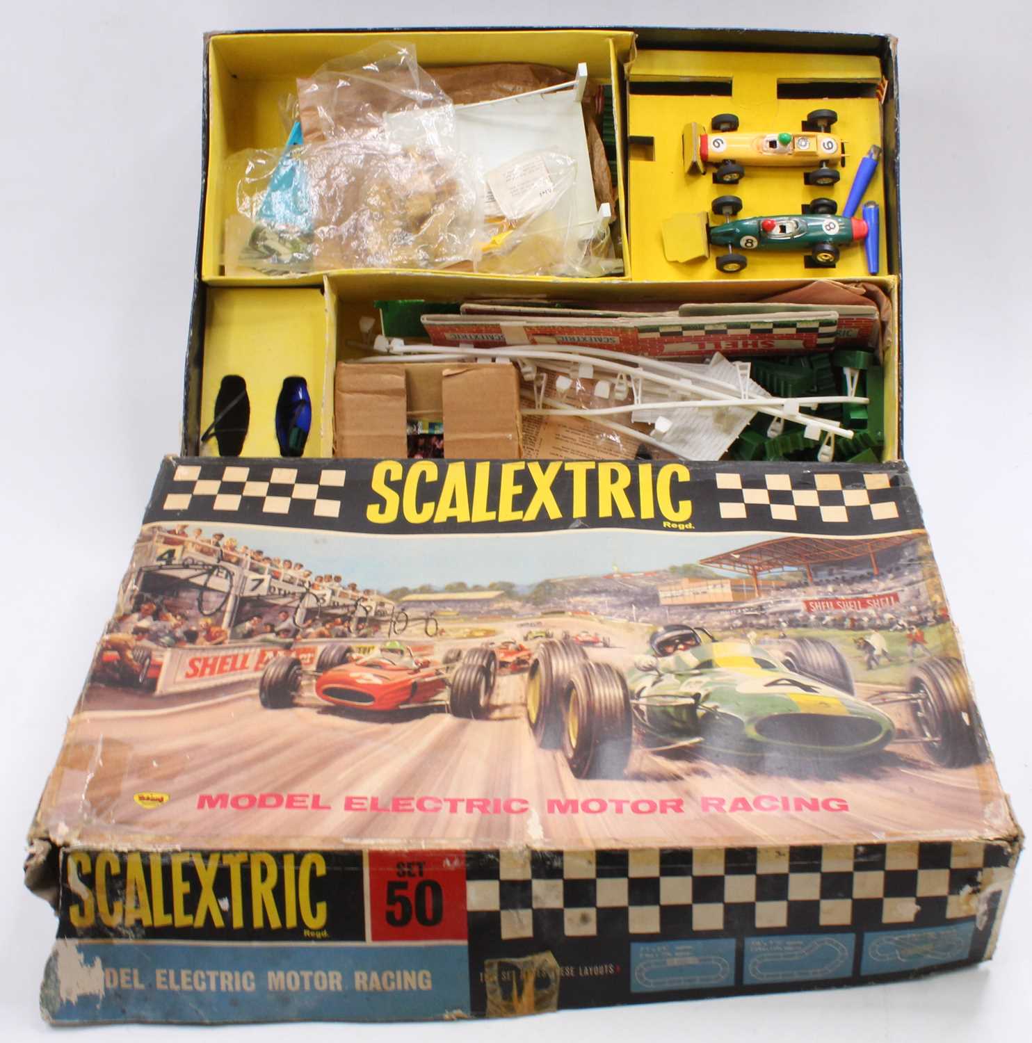 A group of Scalextric boxed raceway accessories, ephemera, Championship winning trophies, plastic - Image 3 of 3