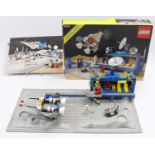 Lego vintage space No. 6970 Beta Command Base comprising a moon base with monorail, rocket ship,
