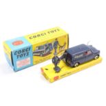 Corgi Toys No. 448 BMC Mini Police Van gift set, comprising of a Minivan with spun hubs, policeman